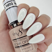 Cre8tion Gel W03 Ice White French Collection 0.5oz OceanNailSupply