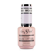 Cre8tion Gel W04 Blush White (White in a Pink Shades) French Collection 0.5oz OceanNailSupply