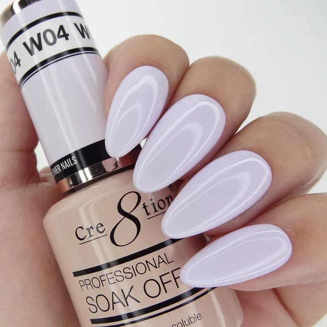 Cre8tion Gel W04 Blush White (White in a Pink Shades) French Collection 0.5oz OceanNailSupply