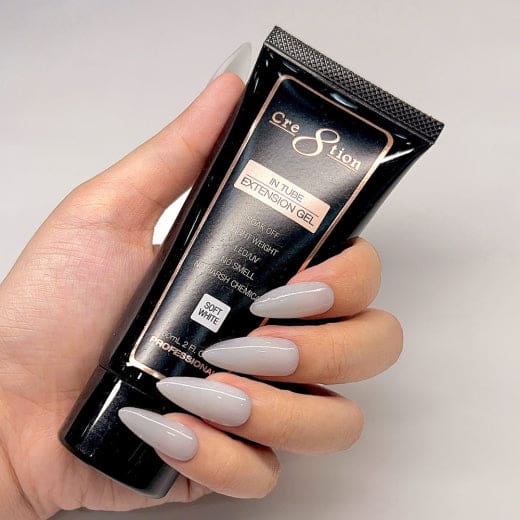 Cre8tion In Tube - Extension Gel (Soft White) 2oz - OceanNailSupply