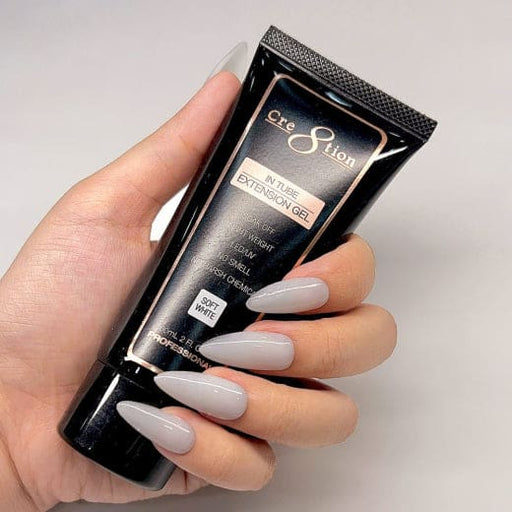 Cre8tion In Tube - Extension Gel (Soft White) 2oz - OceanNailSupply