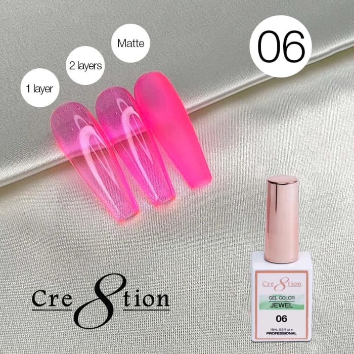 Cre8tion Jewel Collection - G06 (Pink Jelly) - OceanNailSupply