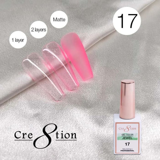 Cre8tion Jewel Collection - G17 (Pink Jelly) - OceanNailSupply