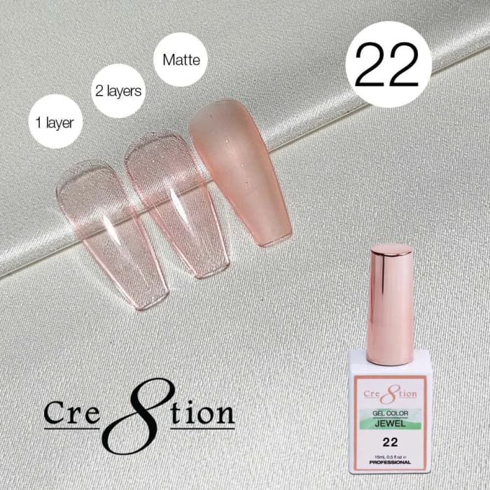 Cre8tion Jewel Collection - G22 (Light Pink Jelly) - OceanNailSupply