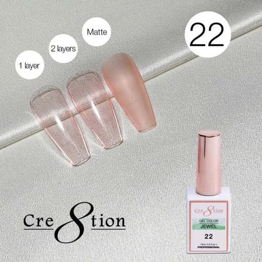 Cre8tion Jewel Collection - G22 (Light Pink Jelly) - OceanNailSupply