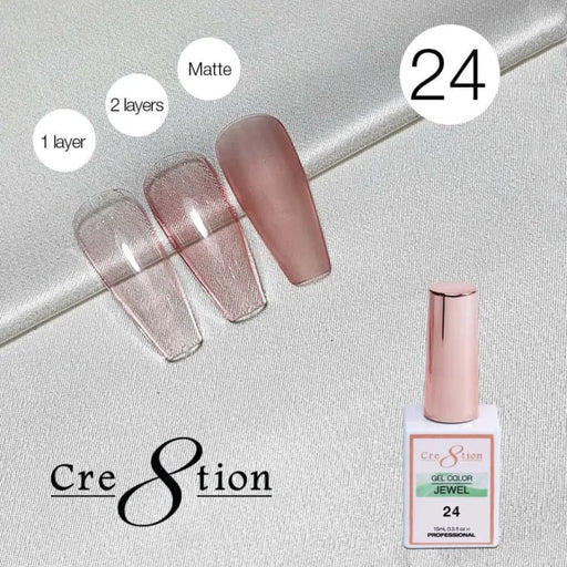 Cre8tion Jewel Collection - G24 (Dusty Rose Jelly) - OceanNailSupply