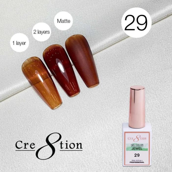 Cre8tion Jewel Collection - G29 (Brown Jelly) - OceanNailSupply