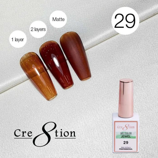 Cre8tion Jewel Collection - G29 (Brown Jelly) - OceanNailSupply