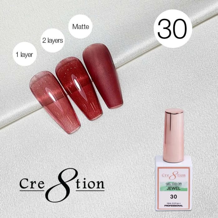 Cre8tion Jewel Collection - G30 (Red Wine Jelly) - OceanNailSupply