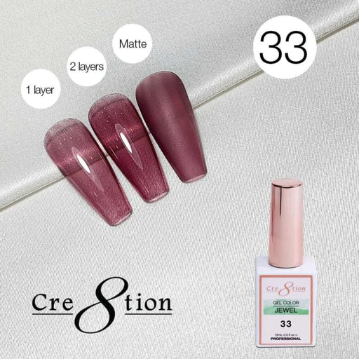 Cre8tion Jewel Collection - G33 (Purple Jelly) - OceanNailSupply