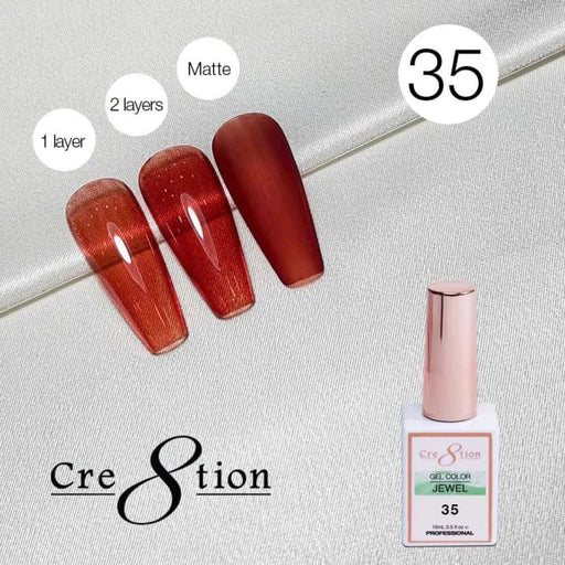 Cre8tion Jewel Collection - G35 (Red Jelly) - OceanNailSupply