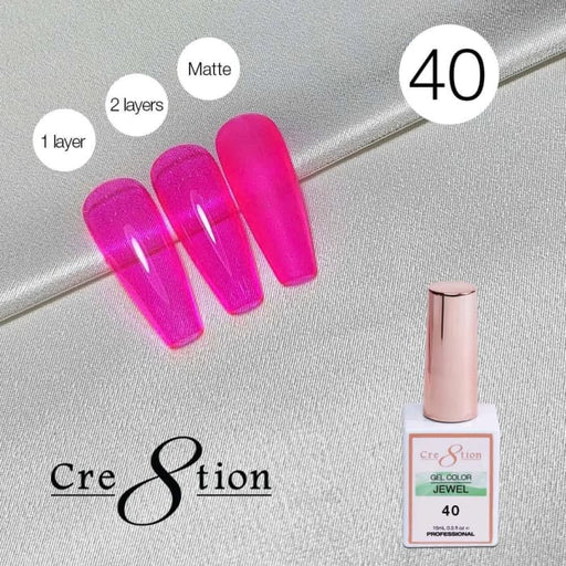 Cre8tion Jewel Collection - G40 (Pink Jelly) - OceanNailSupply