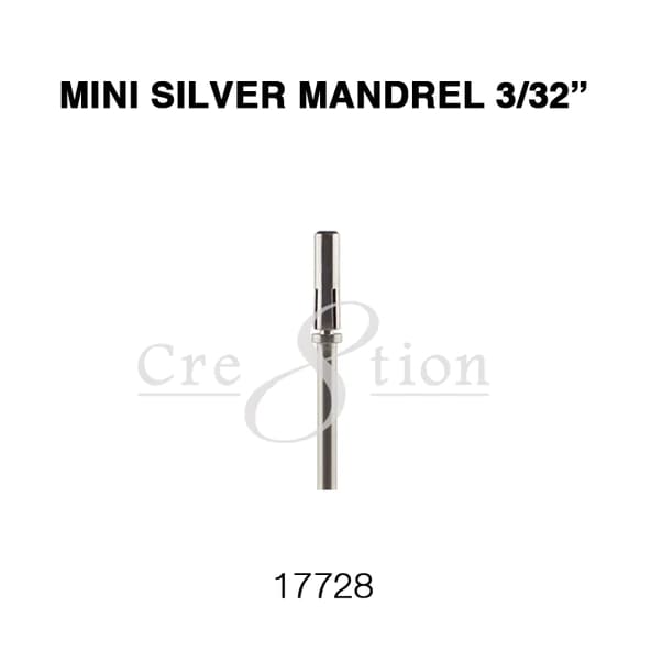 Cre8tion Mini Silver Mandrel 3/32 - OceanNailSupply