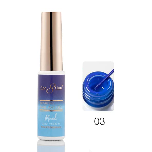 Cre8tion Mood Changing Detailing Gel 0.25oz - Full set 18 colors - OceanNailSupply