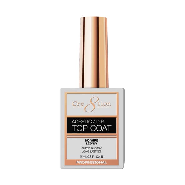 Cre8tion No Wipe LED/UV Acrylic Top Coat 0.5oz - OceanNailSupply