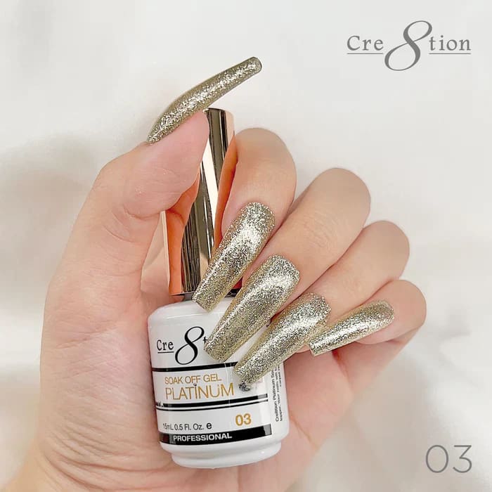 CRE8TION PLATINUM GEL P03 0.5OZ — OceanNailSupply