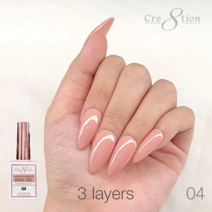 Cre8tion Rubber/ Flexibility Base Gel 0.5oz 04 - OceanNailSupply