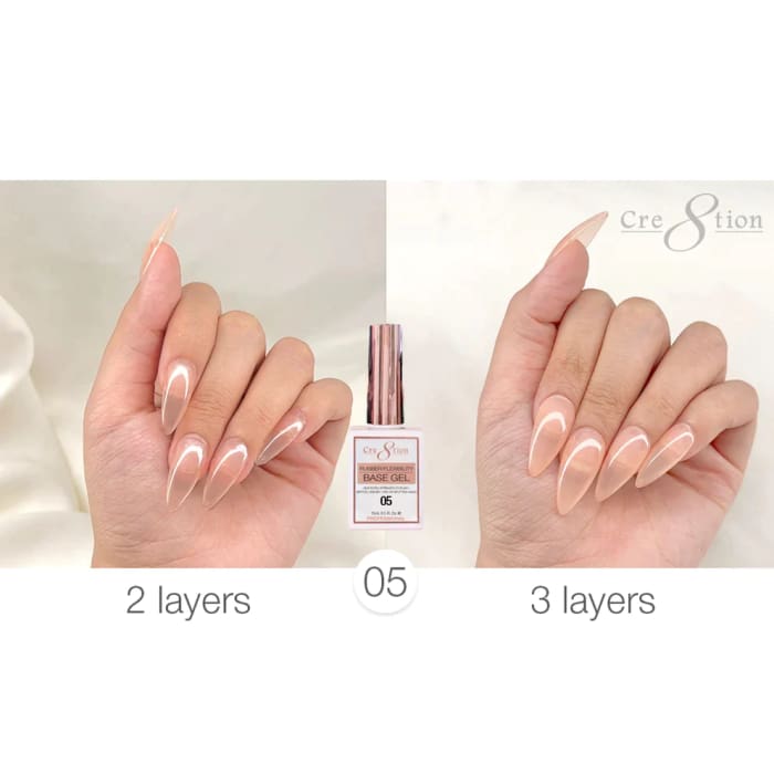 Cre8tion Rubber/ Flexibility Base Gel 0.5oz 05 - OceanNailSupply