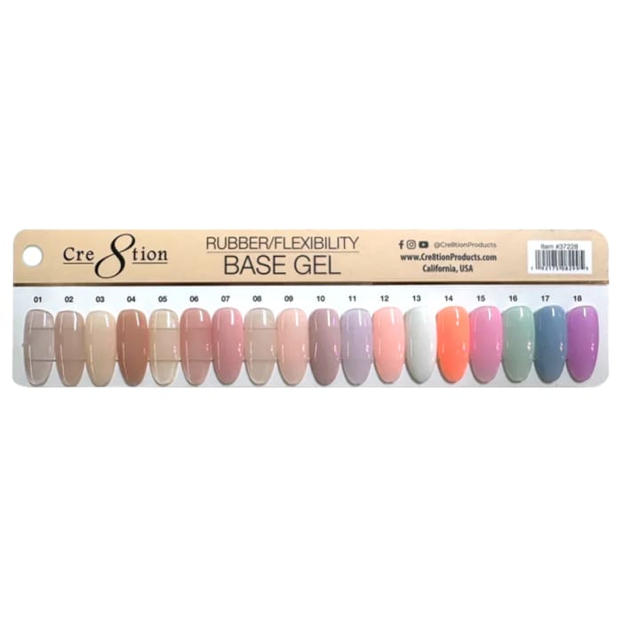 Cre8tion Rubber/ Flexibility Base Gel 0.5oz 13 - OceanNailSupply