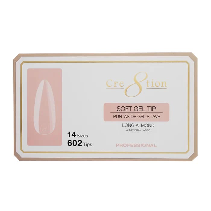 CRE8TION SOFT GEL TIP - ALMOND - OceanNailSupply
