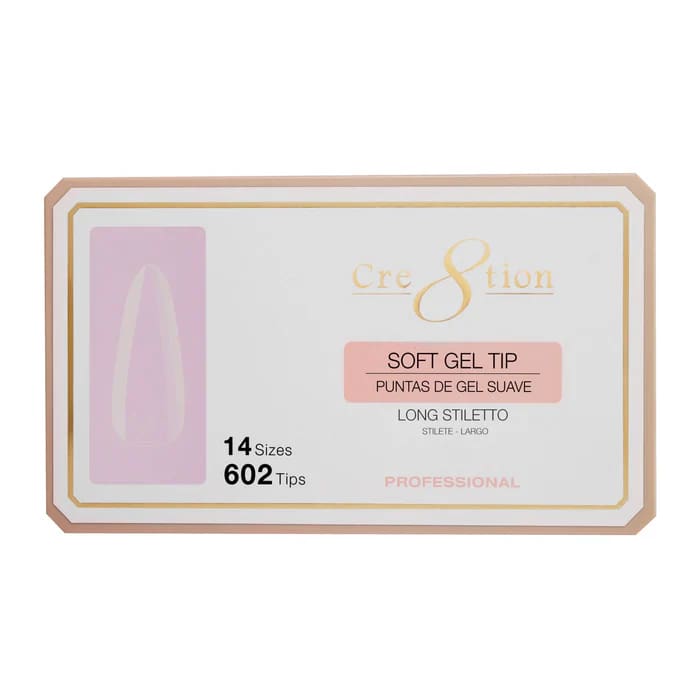 CRE8TION SOFT GEL TIP - STILETTO - OceanNailSupply