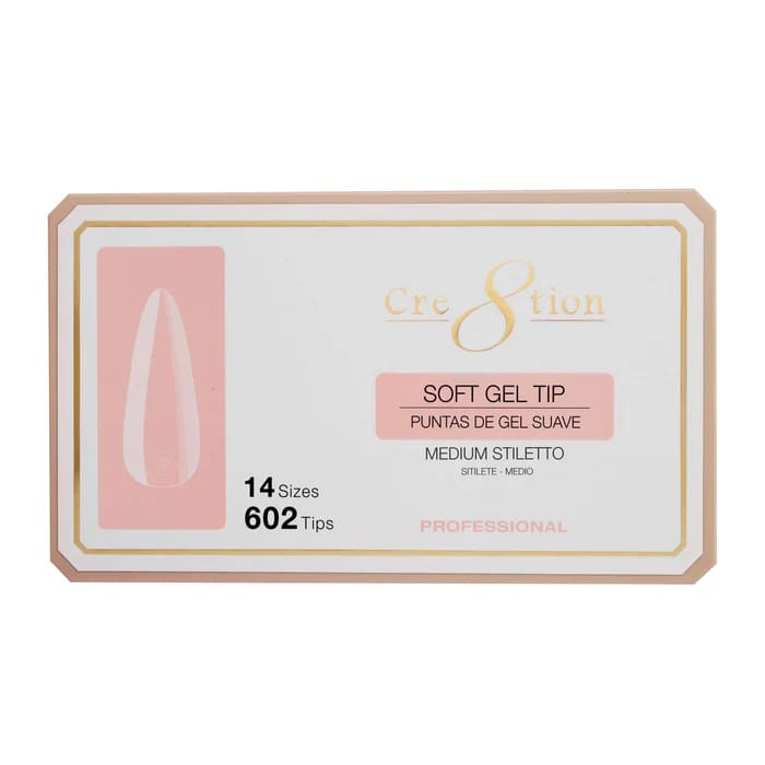 CRE8TION SOFT GEL TIP - STILETTO - OceanNailSupply