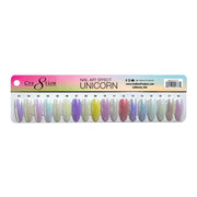 Cre8tion Unicorn Nail Art Effect 1g - Full set 18 colors w/ 3 Top Diamond 0.5oz & 1 set Color Chart - OceanNailSupply
