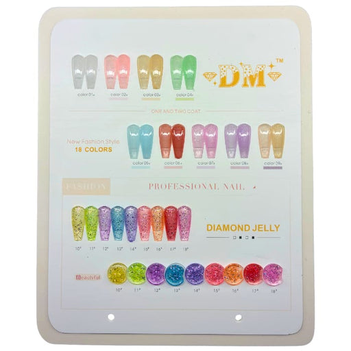 DM Diamond Jelly Collection #01 - #18 - OceanNailSupply