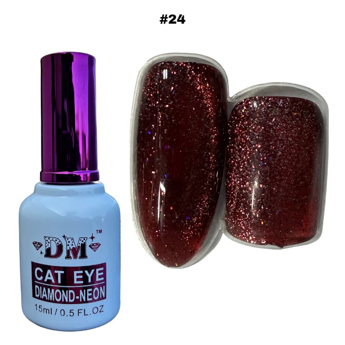 DM Diamond Neon Cat Eye Collection - #01 - #24 - OceanNailSupply