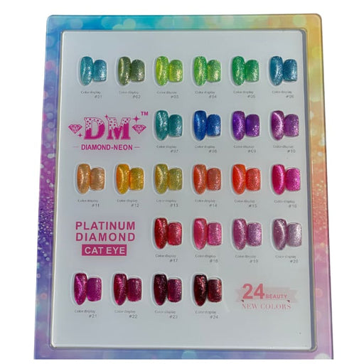 DM Diamond Neon Cat Eye Collection - #01 - #24 - OceanNailSupply