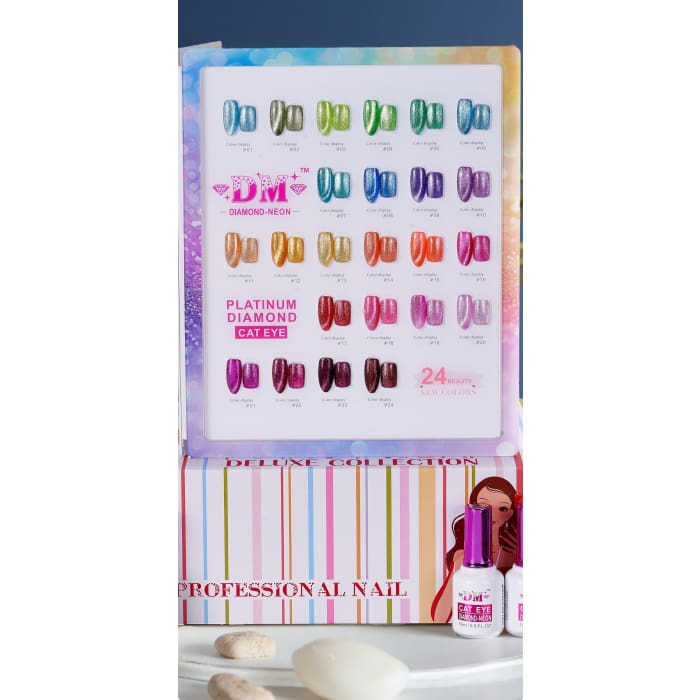 DM Diamond Neon Cat Eye Collection - #01 - #24 - OceanNailSupply