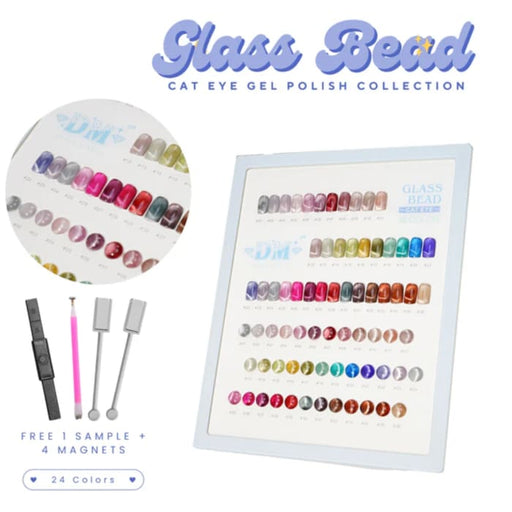 DM Glass Bead Cat Eye Collection - #01 - #36 - OceanNailSupply