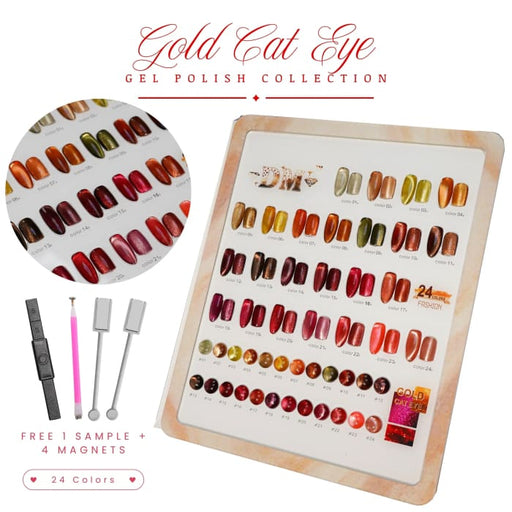 DM Gold Cat Eye Collection - #01 - #24 - OceanNailSupply