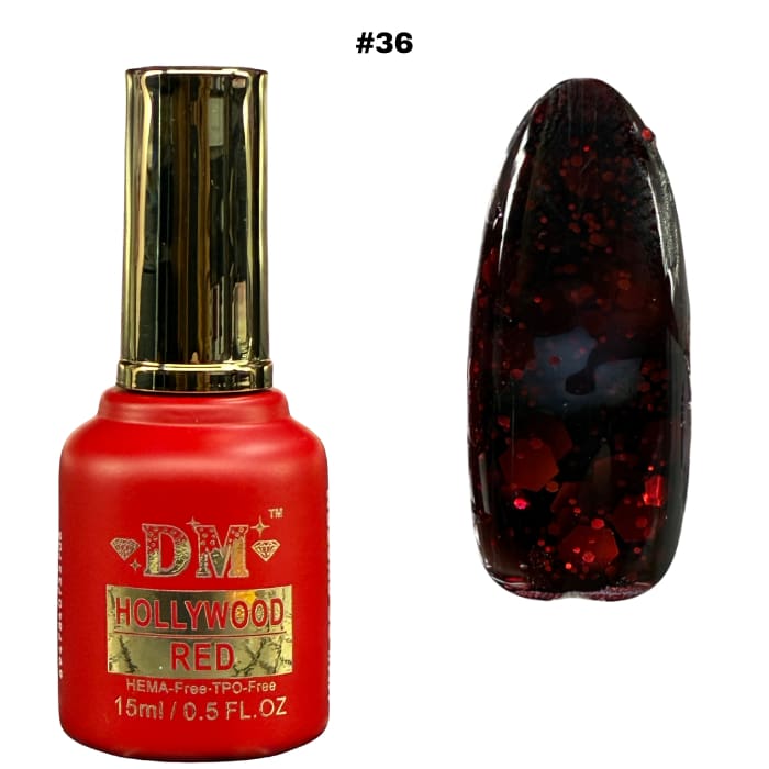 DM Hollywood Red Collection #01 - #36 (HEMA + TPO Free) - OceanNailSupply
