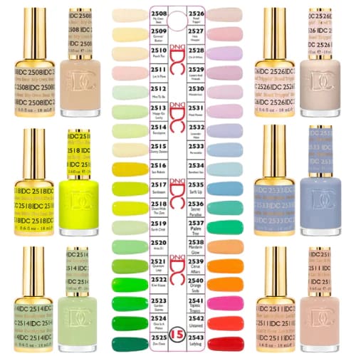 DND DC Duo Matching Color - Free Spirit Collection - Full set 36 colors w/ 1 Color Chart #15 - OceanNailSupply