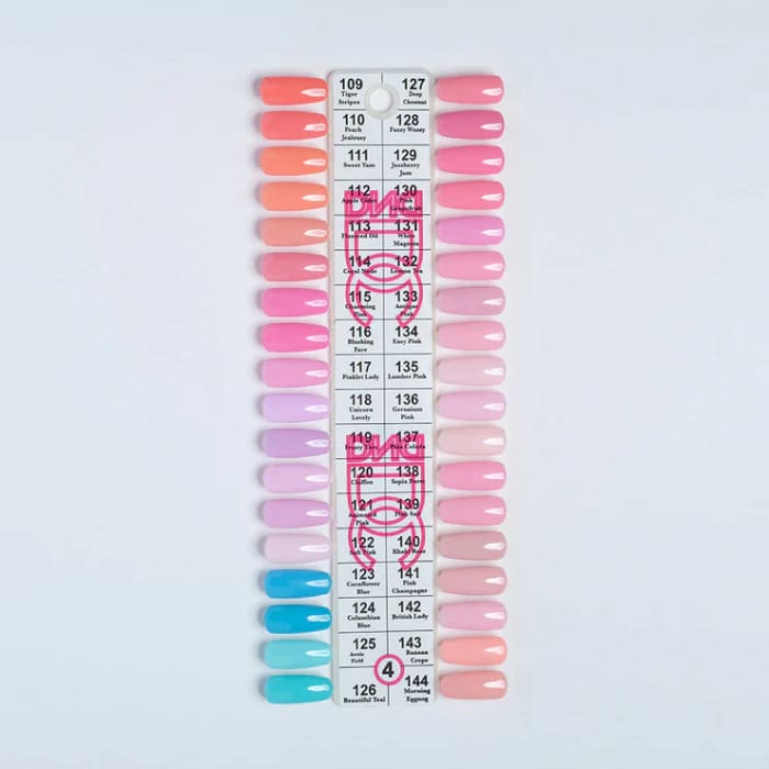 DND DC Duo Matching Color - Full set 36 colors #109 - #144 w/ 1 Color Chart #4 - OceanNailSupply