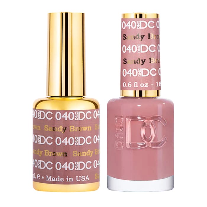 DND DC Matching Pair - 040 SANDY BROWN - OceanNailSupply