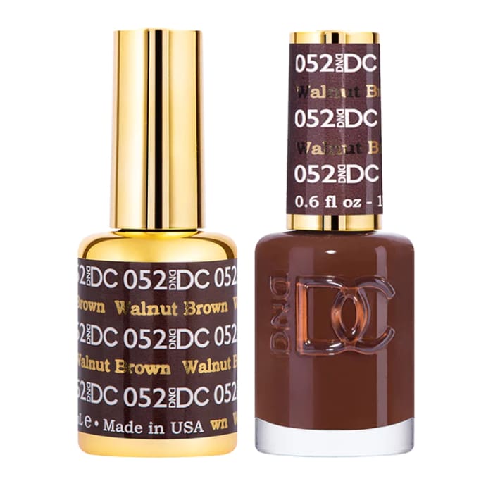 DND DC Matching Pair - 052 WALNUT BROWN - OceanNailSupply
