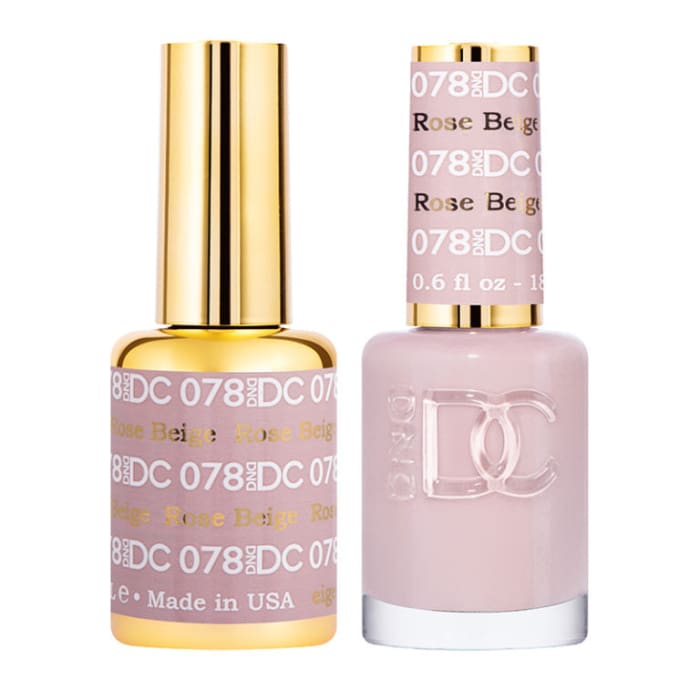 DND DC Matching Pair - 078 ROSE BEIGE - OceanNailSupply