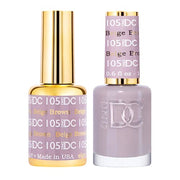 DND DC Matching Pair - 105 BEIGE BROWN - OceanNailSupply