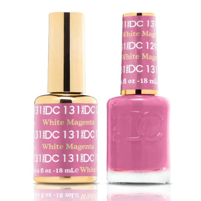 DND DC Matching Pair - 131 WHITE MAGENTA - OceanNailSupply