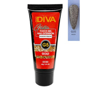 DND Diva Glitter Touch Gel (Polygel) - G05 Gold - OceanNailSupply