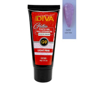 DND Diva Glitter Touch Gel (Polygel) - G09 Light Pink - OceanNailSupply
