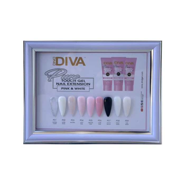 DND Diva Glitter Touch Gel (Polygel) - P01 Crystal Clear - OceanNailSupply
