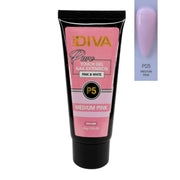 DND Diva Glitter Touch Gel (Polygel) - P05 Medium Pink - OceanNailSupply