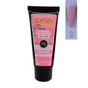 DND Diva Glitter Touch Gel (Polygel) - P06 Dark Pink - OceanNailSupply