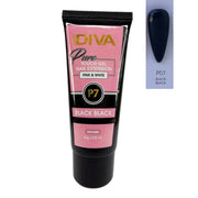 DND Diva Glitter Touch Gel (Polygel) - P07 Black Black - OceanNailSupply