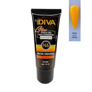 DND Diva Glow Touch Gel (Polygel) - N06 Neon Orange - OceanNailSupply