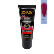 DND Diva Glow Touch Gel (Polygel) - N07 Neon Magenita - OceanNailSupply