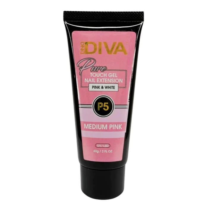 DND Diva Pure Touch Gel (Polygel) - P05 Medium Pink - OceanNailSupply